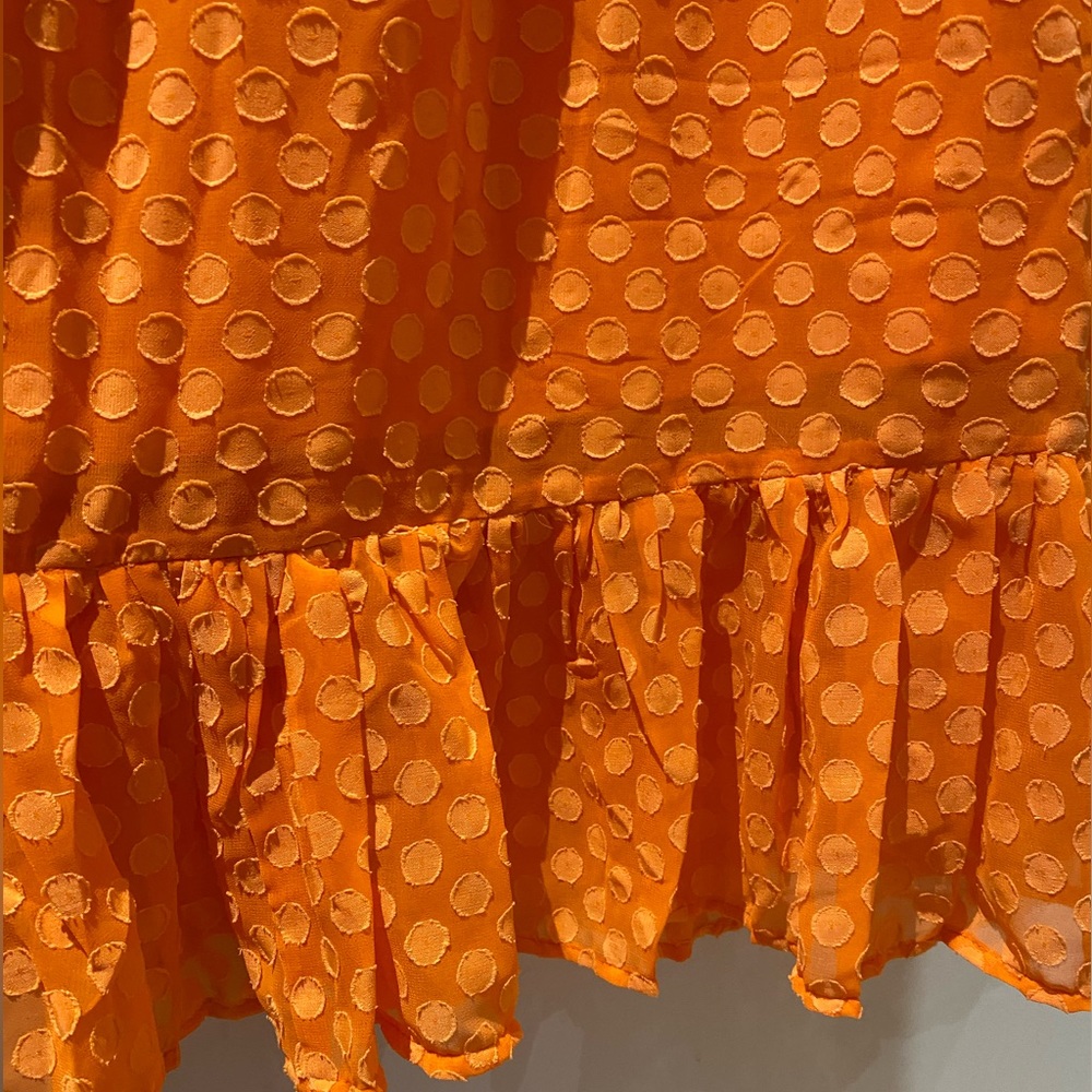 ASOS Curve 🍊 Smocked Dot Orange Maxi Dress - Picture 3 of 6